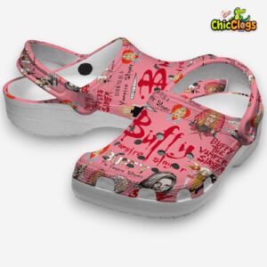 Classic Buffy The Vampire Slayer Cartoon Red Clogs, Best Price For Everyday - Image 2
