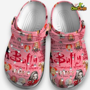 Classic Buffy The Vampire Slayer Cartoon Red Clogs, Best Price For Everyday - Image 3