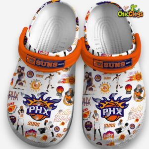 Classic White Shoes Phoenix Suns Sport Classic Crocs Shoes - Image 3