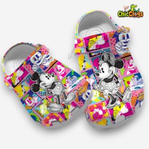 Colorful Clogs Mickey And Minnie Cartoon Slippers - Image 3