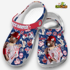 Cool Bryce Harper Philadelphia Phillies MLB Team Clogs Shoes - Image 2