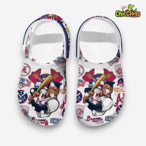 Cool Design Atlata Braves MLB Sport Crocs For Kids & Adults - Image 1