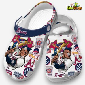 Cool Design Atlata Braves MLB Sport Crocs For Kids & Adults - Image 2