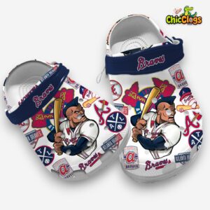 Cool Design Atlata Braves MLB Sport Crocs For Kids & Adults - Image 3
