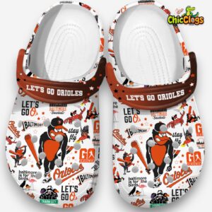Cool Design Baltimore Orioles MLB Classic Crocs For Kids & Adults - Image 2