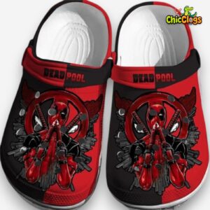 Cool Design Deadpool Marvel Crocs For Kids & Adults - Image 1