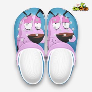Courage The Cowardly Dog Cartoon 3D Printed Classic Crocs Shoes - Image 3
