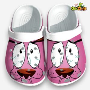Courage the Cowardly Dog Cartoon Crocs For Kids & Adults - Image 1