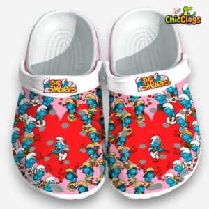 Cupid The Smurfs With Big Heart And Cupid Pink Classic Crocs - Image 2