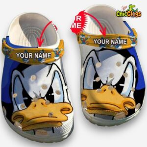 Custom Name Angry Donald Duck Unisex Crocs Clog Shoes - Image 1