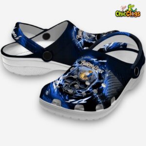 Custom Name Beauty And The Beast Gothic Skull 3D Printed Classic Crocs Shoes - Image 1