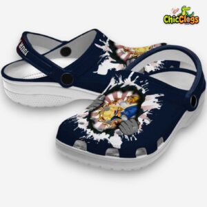 Custom Name Beauty And The Beast Gripping Hand 3D Printed Classic Crocs Shoes - Image 1