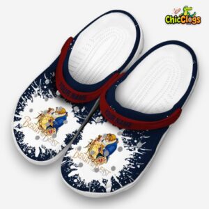 Custom Name Beauty And The Beast Splash Art Unisex Crocs - Image 1