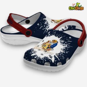 Custom Name Beauty And The Beast Splash Art Unisex Crocs - Image 2