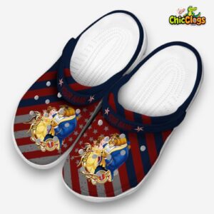 Custom Name Beauty And The Beast Star Spangled Graphic Unisex Crocs - Image 2