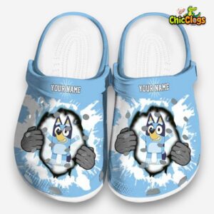 Custom Name Bluey Gripping Hand 3D Printed Classic Crocs Shoes - Image 3