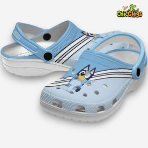 Custom Name Bluey Striped Accents Unisex Crocs - Image 2