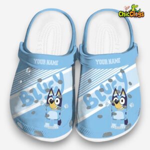 Custom Name Bluey Vibrant Dual Tone Unisex Crocs - Image 3