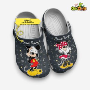 Custom Name Clogs Mickey And Minnie Cute Clogs Shoes - Image 1