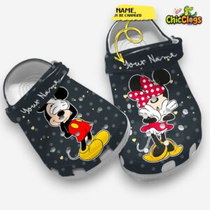 Custom Name Clogs Mickey And Minnie Cute Clogs Shoes - Image 3
