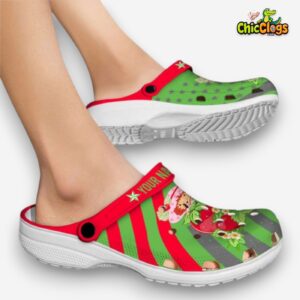 Custom Name Clogs Strawberry Shortcake Slippers - Image 2