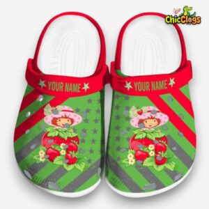 Custom Name Clogs Strawberry Shortcake Slippers - Image 3