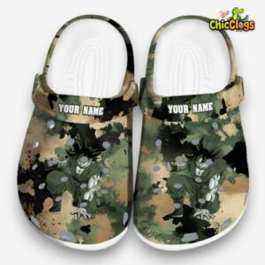 Custom Name Dragon Ball Camouflage Craze 3D Printed Classic Crocs Shoes - Image 3