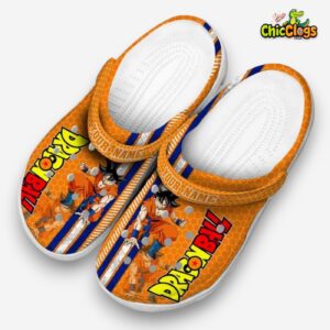 Custom Name Dragon Ball Contrasting Stripes 3D Printed Classic Crocs Shoes - Image 1