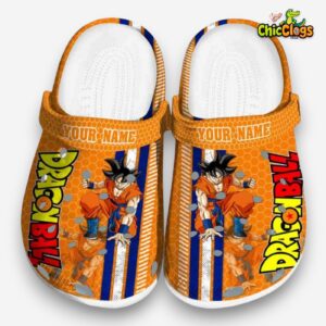 Custom Name Dragon Ball Contrasting Stripes 3D Printed Classic Crocs Shoes - Image 3