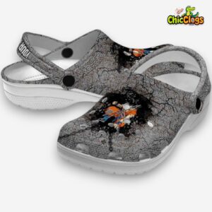 Custom Name Dragon Ball Cracked Ground Texture 3D Printed Classic Crocs Shoes - Image 1