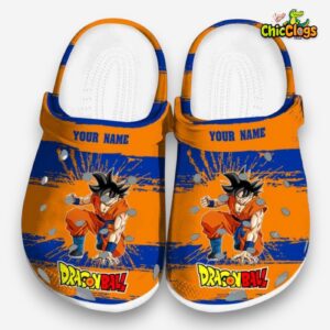 Custom Name Dragon Ball Paint Splatter Graphics Classic Crocs - Image 3