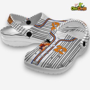 Custom Name Dragon Ball Pinstripe Pattern 3D Printed Classic Crocs Shoes - Image 2