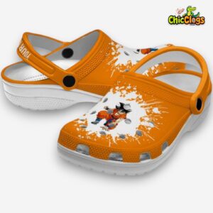 Custom Name Dragon Ball Splatter Background Classic Crocs - Image 1
