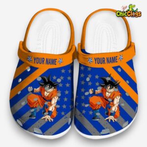 Custom Name Dragon Ball Star Spangled Graphic Classic Crocs - Image 3