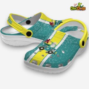 Custom Name Easter Vertical Stripes Unisex Crocs Clog Shoes - Image 2