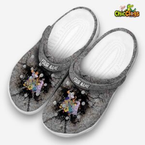 Custom Name Encanto Cracked Ground Texture Unisex Crocs Clog Shoes - Image 1