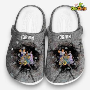 Custom Name Encanto Cracked Ground Texture Unisex Crocs Clog Shoes - Image 3