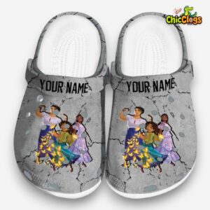 Custom Name Encanto Cracked Texture 3D Printed Classic Crocs Shoes - Image 3