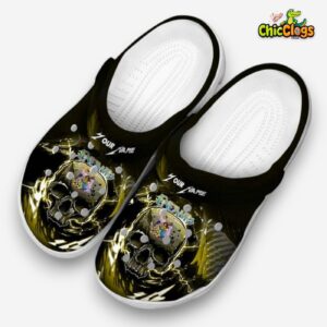 Custom Name Encanto Gothic Skull 3D Printed Classic Crocs Shoes - Image 1