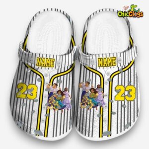 Custom Name Encanto Pinstripe Pattern 3D Printed Classic Crocs Shoes - Image 3