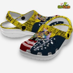 Custom Name Encanto Star spangled Side Pattern 3D Printed Classic Crocs Shoes - Image 2