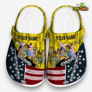 Custom Name Encanto Star spangled Side Pattern 3D Printed Classic Crocs Shoes - Image 3