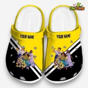 Custom Name Encanto Striped Accents Unisex Crocs Clog Shoes - Image 3