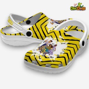 Custom Name Encanto Zigzag Paint Burst 3D Printed Classic Crocs Shoes - Image 1