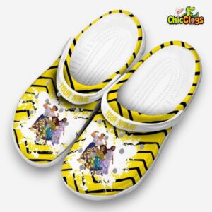 Custom Name Encanto Zigzag Paint Burst 3D Printed Classic Crocs Shoes - Image 2