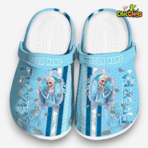 Custom Name Frozen Contrasting Stripes Unisex Crocs - Image 3