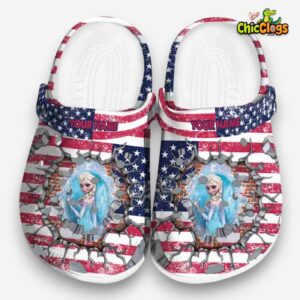 Custom Name Frozen Freedom Splinter Unisex Crocs - Image 3
