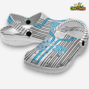 Custom Name Frozen Pinstripe Pattern Unisex Crocs Clog Shoes - Image 1