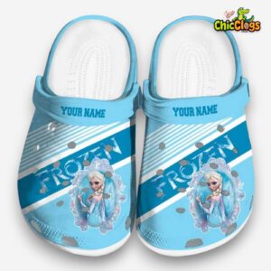 Custom Name Frozen Vibrant Dualtone Unisex Crocs Clog Shoes - Image 3