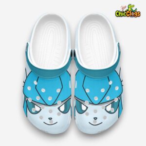 Custom Name Glaceon Pokemon 3D Printed Classic Crocs Shoes - Image 4